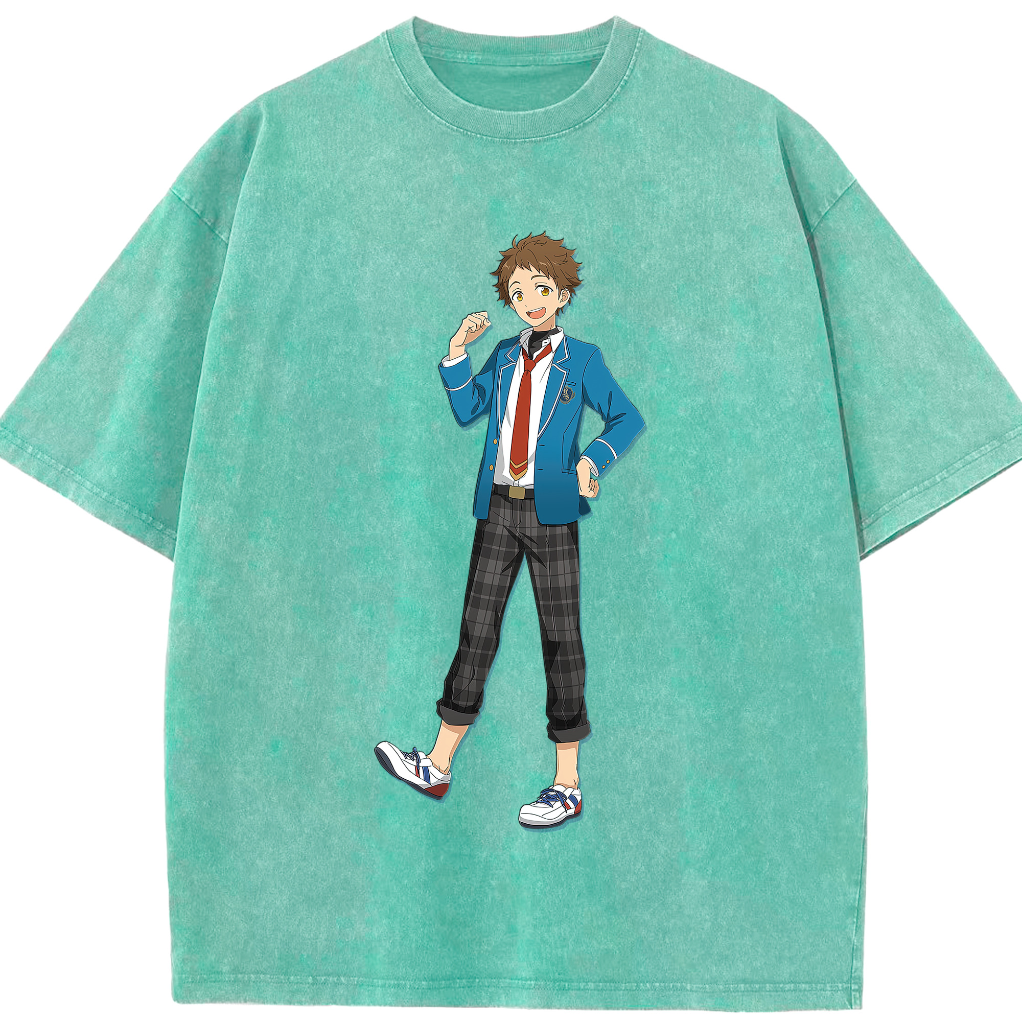 （画像用） あんさんぶるスターズ! Ensemble Stars 綿100% ヴィンテージ風 半袖Tシャツ（フロントプリント）